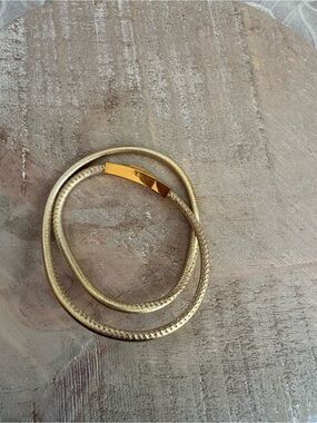 Gold Leather Wrap Bracelet | Double Wrap Magnetic Clasp Bracelet